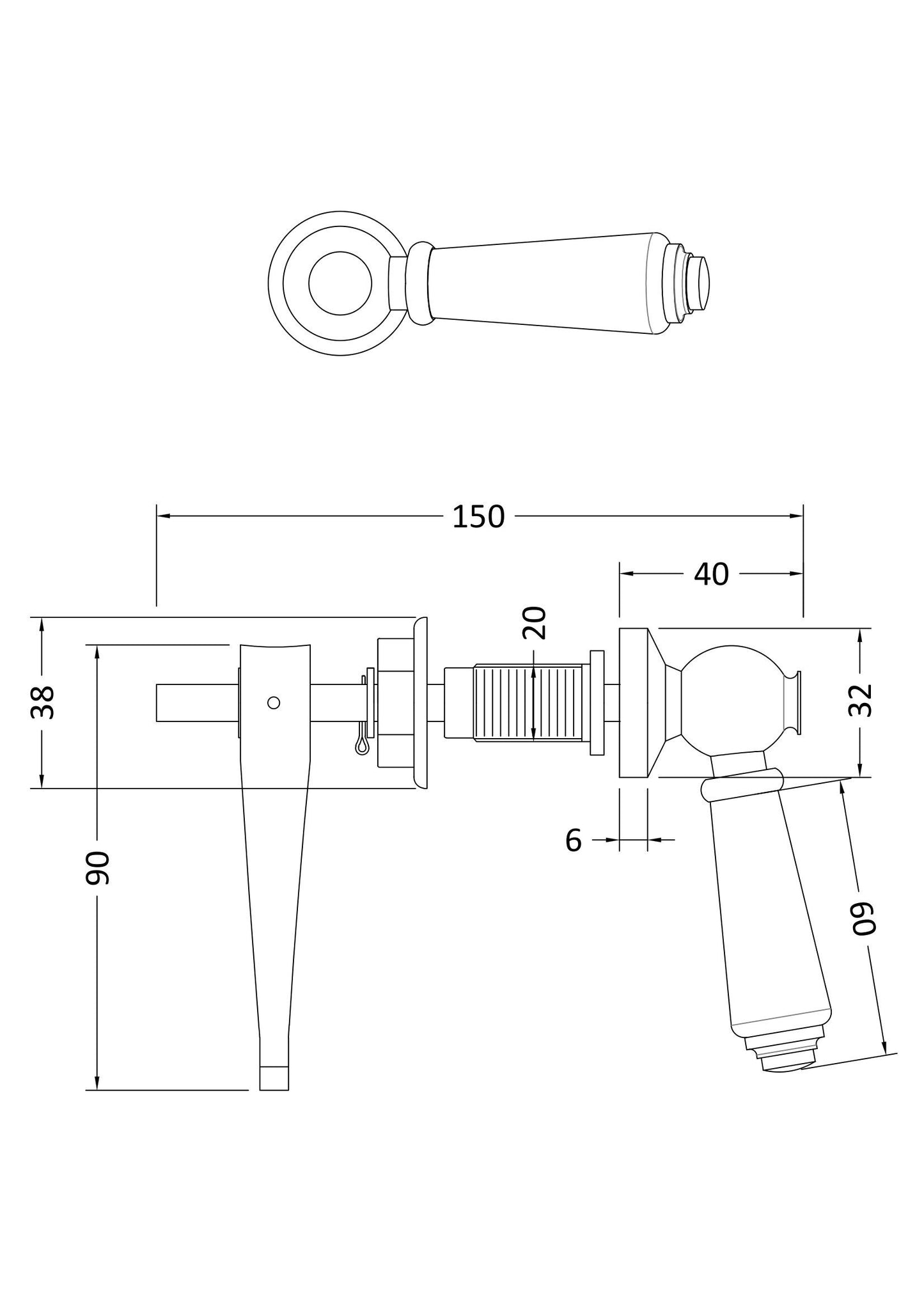 Hudson Reed Chrome White Standpipes