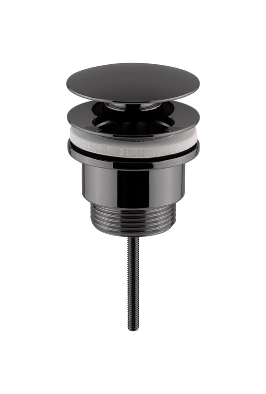 Nuie Brushed Pewter Push Button Slotted Basin Waste