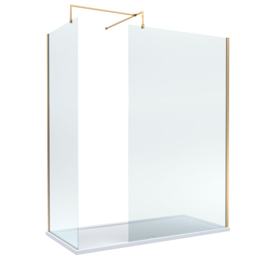 Nuie 1200mm Frameless Walk-In Wetroom Screen Set With Tray