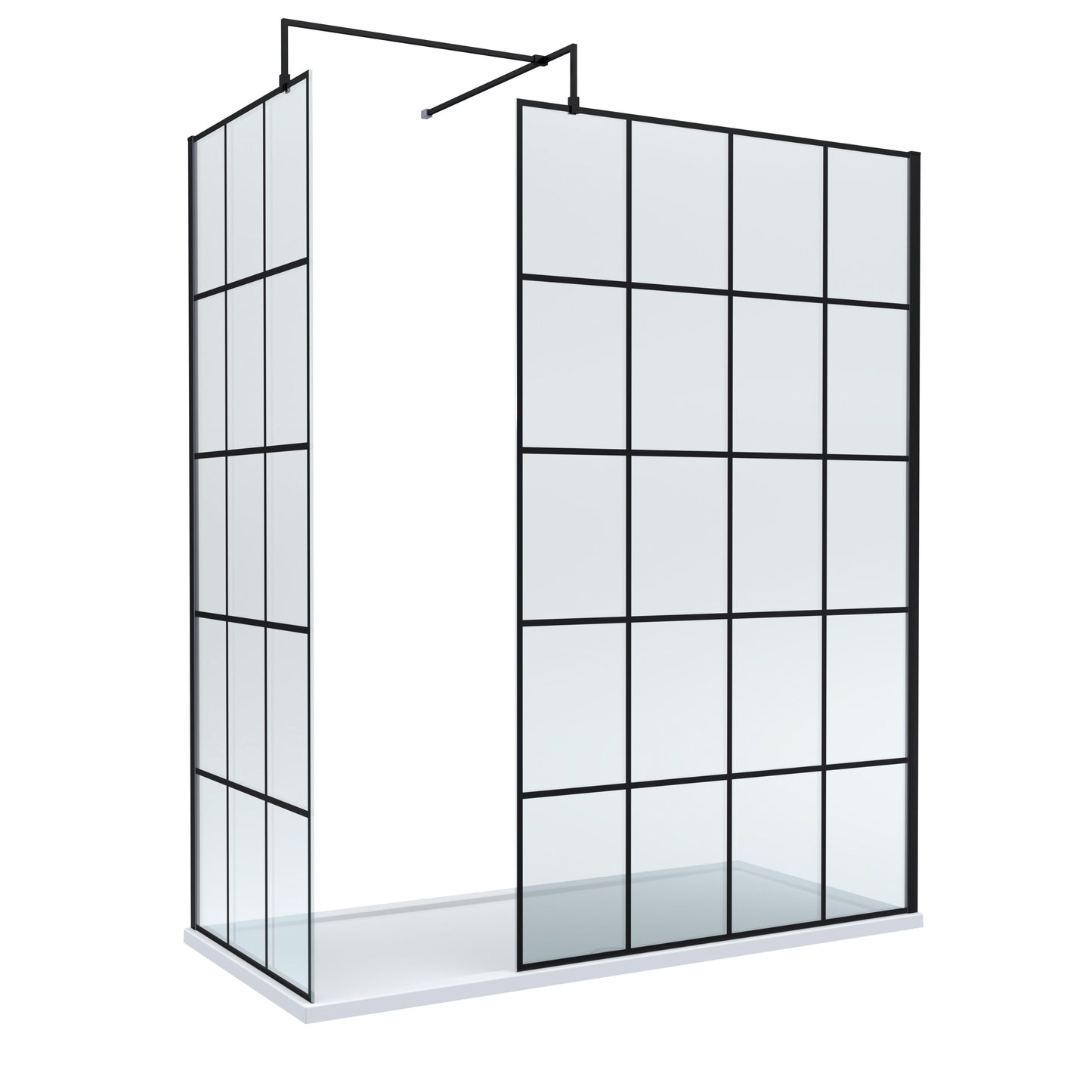 Nuie 900mm Framed Walk-In Wetroom Screen Set With Tray