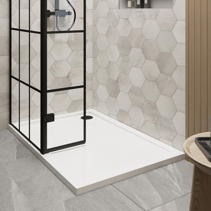 Nuie 700mm Framed Walk-In Wetroom Return Screen With Tray