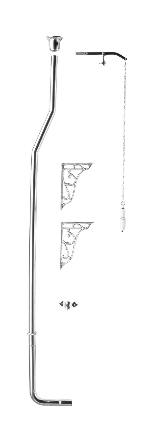 Nuie Chrome High Level Flush Pipe Pack