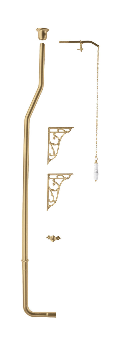 Hudson Reed Brushed Brass High Level Flush Pipe Pack