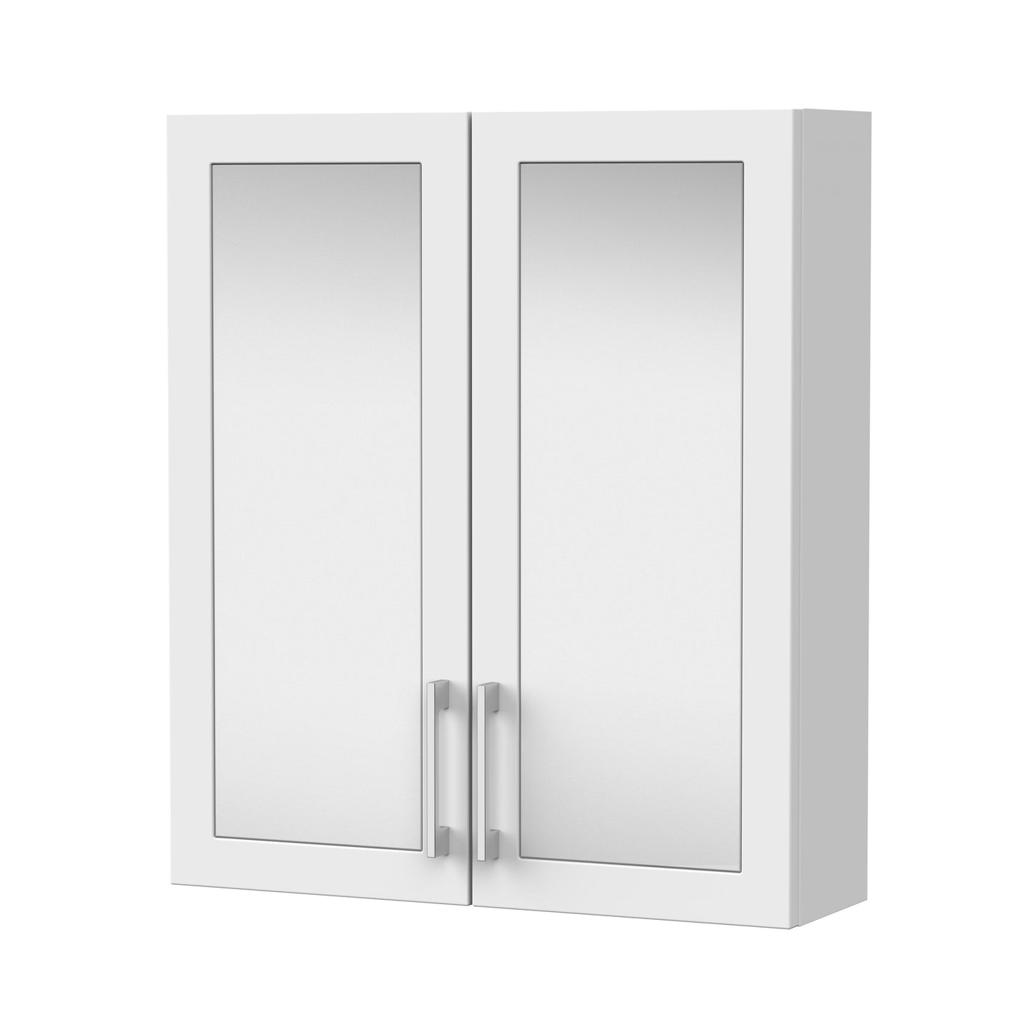 Nuie Lux Fable 600mm 2 Door Matt White Wall Hung 50/50 Cabinet