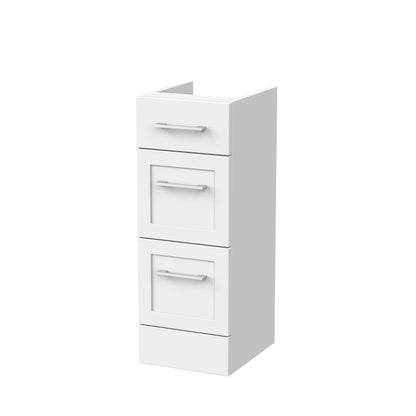 Nuie Lux Fable 300mm 3 Drawer Matt White Floor Standing Cabinet