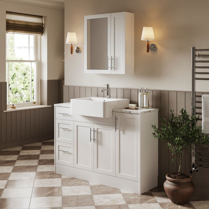 Nuie Lux Fable 300mm 3 Drawer Matt White Floor Standing Cabinet