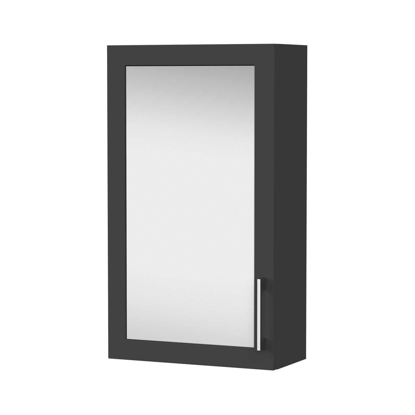 Nuie Lux Fable 400mm 1 Door Soft Black Wall Hung Cabinet