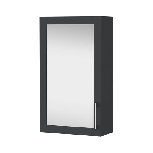 Nuie Lux Fable 400mm 1 Door Soft Black Wall Hung Cabinet