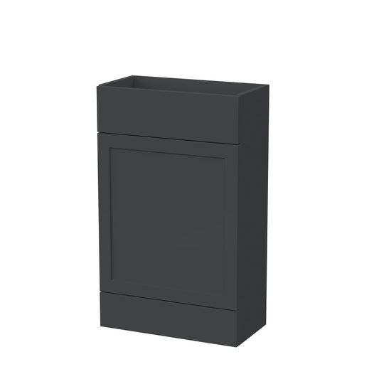 Nuie Lux Fable 500mm Soft Black 253mm Deep Shaker Floor Standing WC Unit