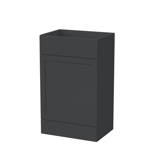 Nuie Lux Fable 500mm Soft Black 353mm Deep Shaker Floor Standing WC Unit