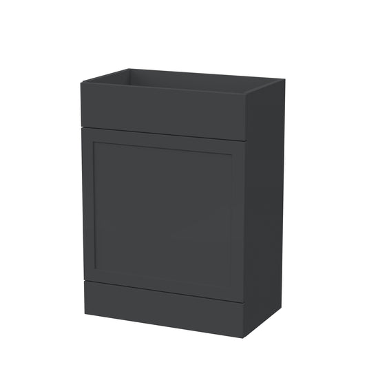 Nuie Lux Fable 600mm Soft Black 353mm Deep Shaker Floor Standing WC Unit