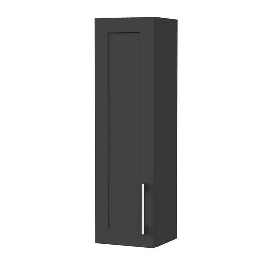 Nuie Lux Fable 200mm 1 Door Soft Black Wall Hung Cabinet