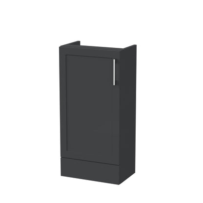 Nuie Lux Fable 400mm 1 Door Soft Black Floor Standing Base Unit