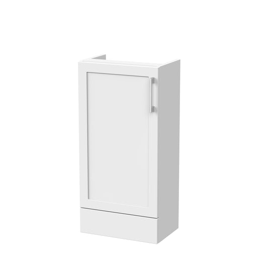 Nuie Lux Fable 400mm 1 Door Matt White Floor Standing Base Unit