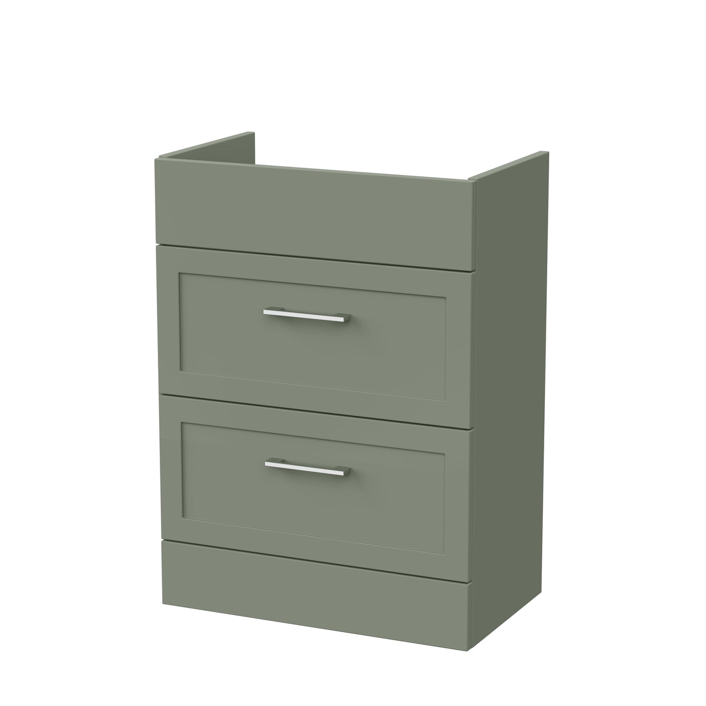 Nuie Lux Fable 300mm 2 Drawer Fern Green Floor Standing Cabinet