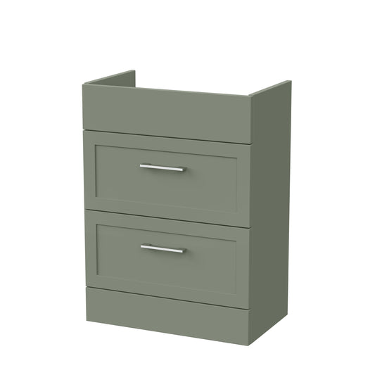 Nuie Lux Fable 300mm 2 Drawer Fern Green Floor Standing Cabinet