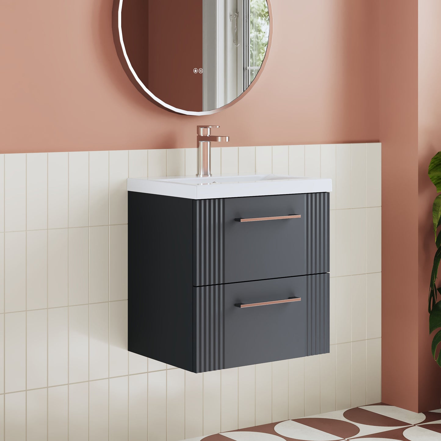 Deco 500mm Wall Hung 2-Drawer Unit