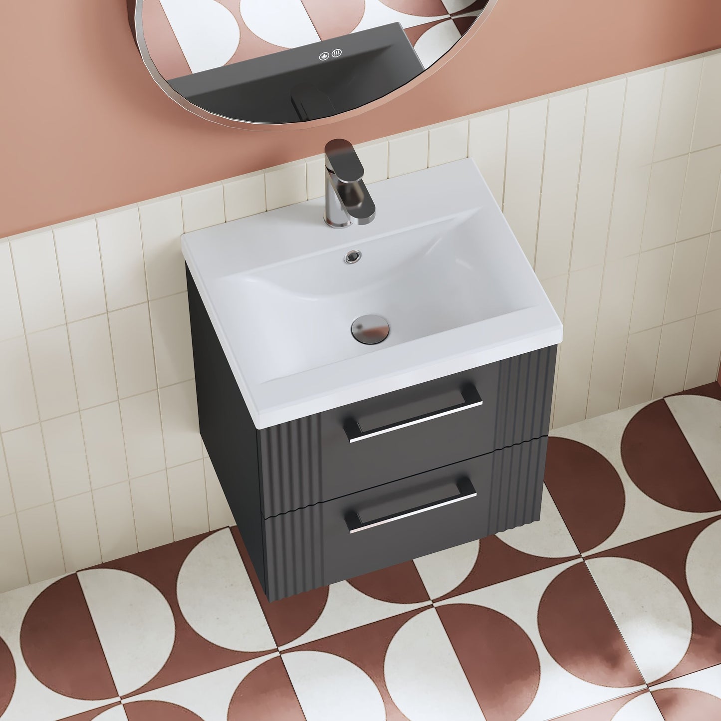 Deco 500mm Wall Hung 2-Drawer Unit