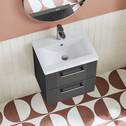 Deco 500mm Wall Hung 2-Drawer Unit