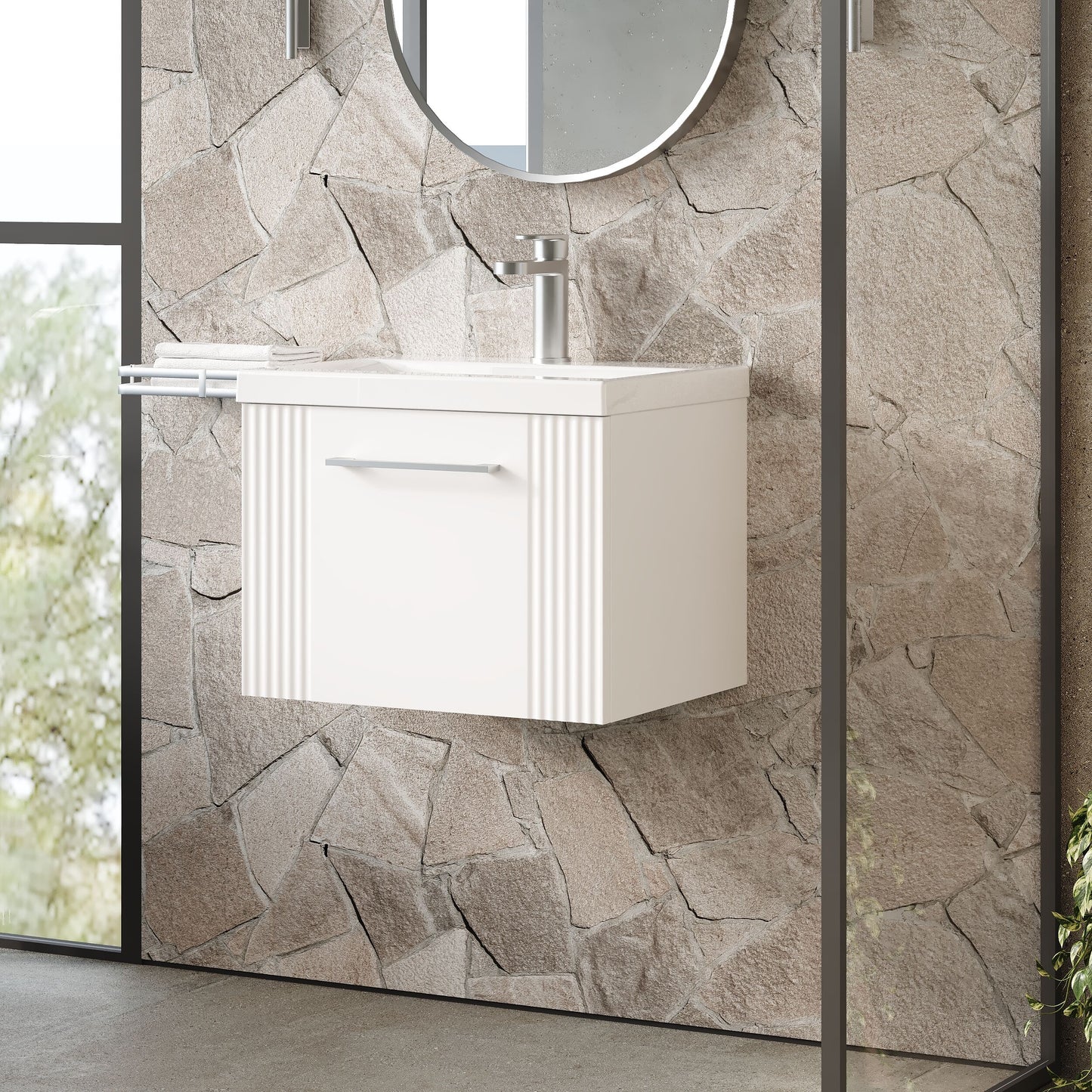 Deco 500mm Wall Hung Single Drawer Unit