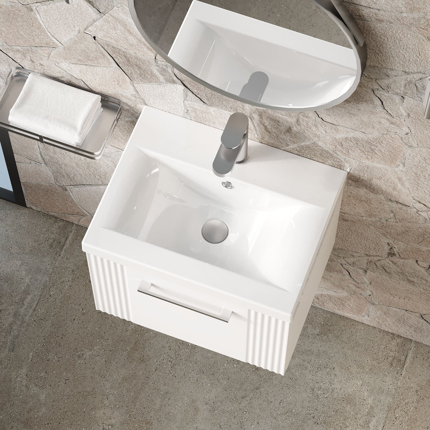 Deco 500mm Wall Hung Single Drawer Unit