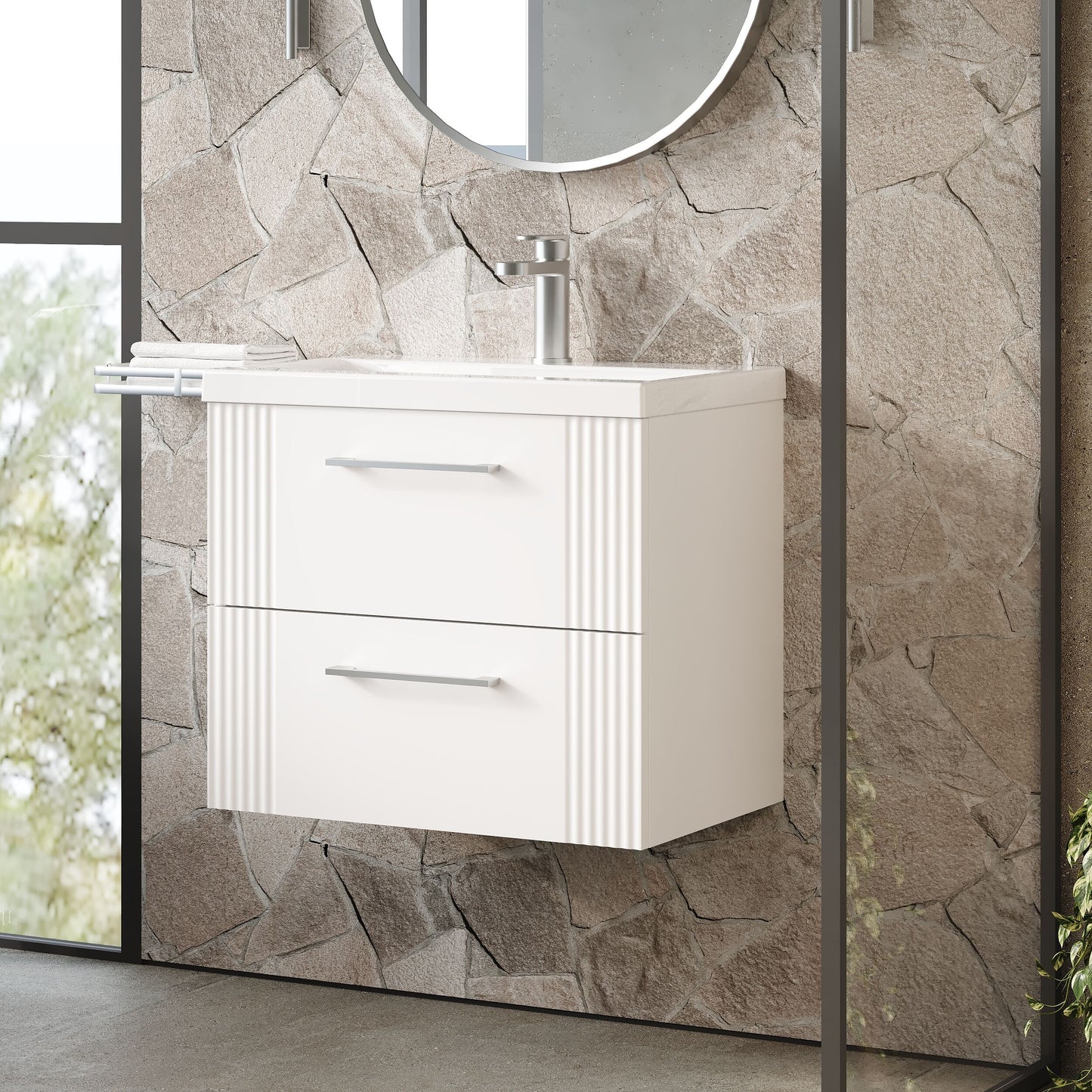 Deco 600mm Wall Hung 2-Drawer Unit