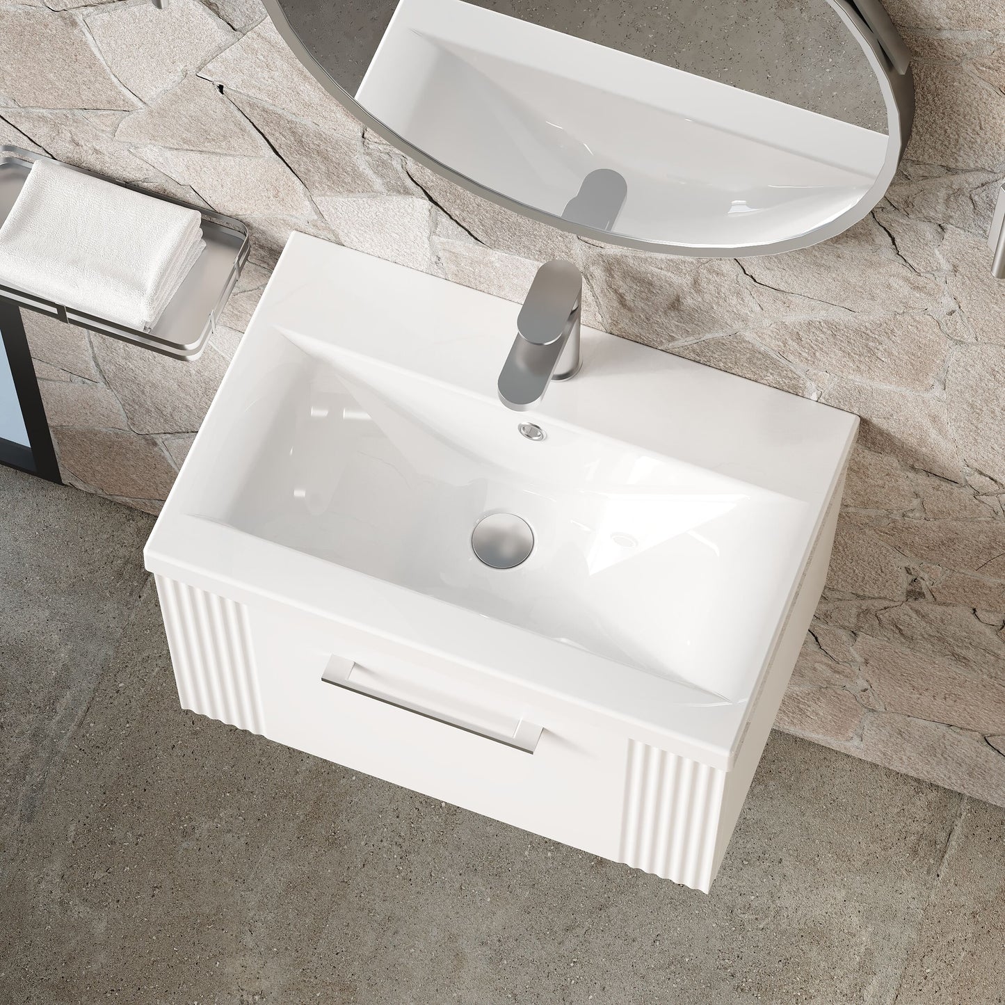 Deco 600mm Wall Hung Single Drawer Unit