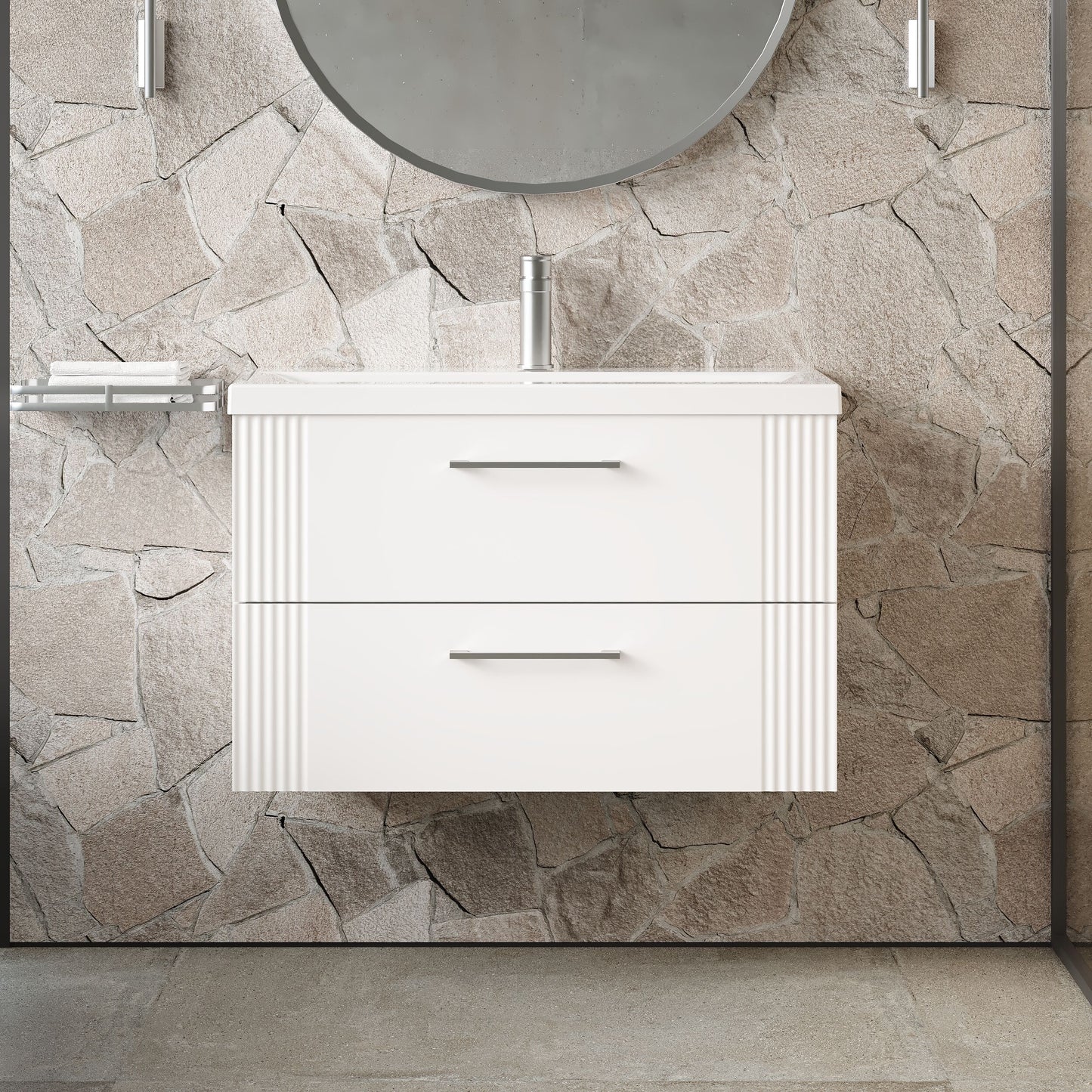 Deco 800mm Wall Hung 2-Drawer Unit