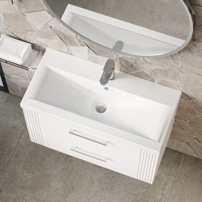 Deco 800mm Wall Hung 2-Drawer Unit