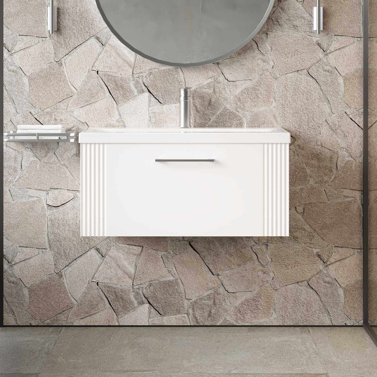 Deco 800mm Wall Hung Single Drawer Unit