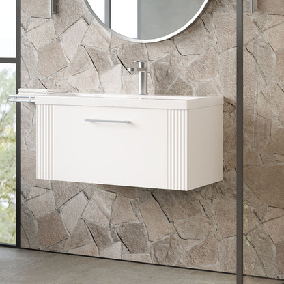 Deco 800mm Wall Hung Single Drawer Unit