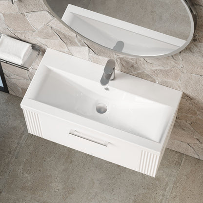 Deco 800mm Wall Hung Single Drawer Unit