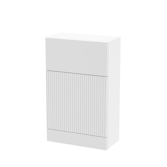 Hudson Reed 500mm Satin White Fluted Floor Standing WC Unit