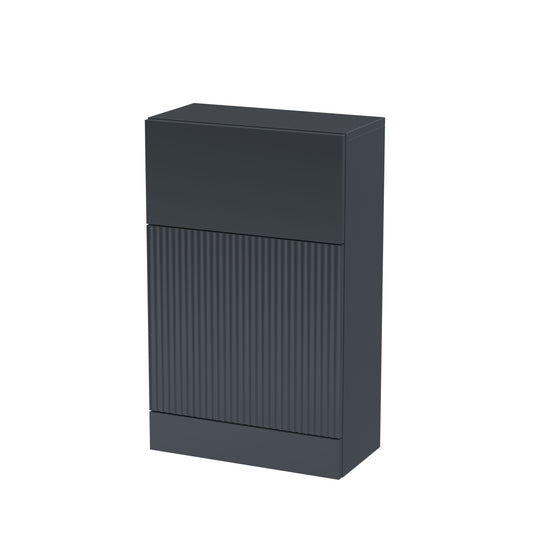 Hudson Reed 500mm Soft Black Fluted Floor Standing WC Unit