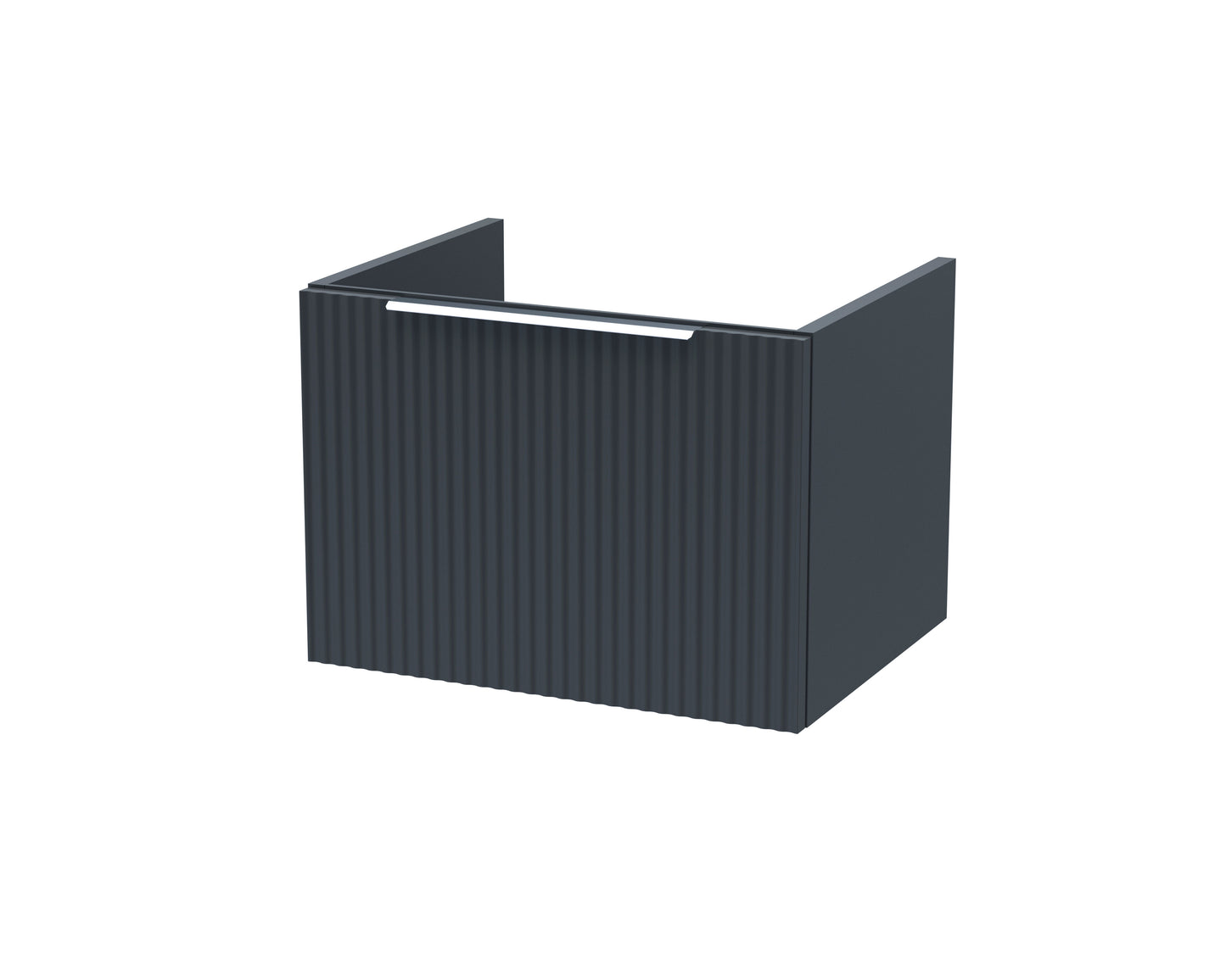 Fluted 500mm Wall Hung Single Drawer Unit