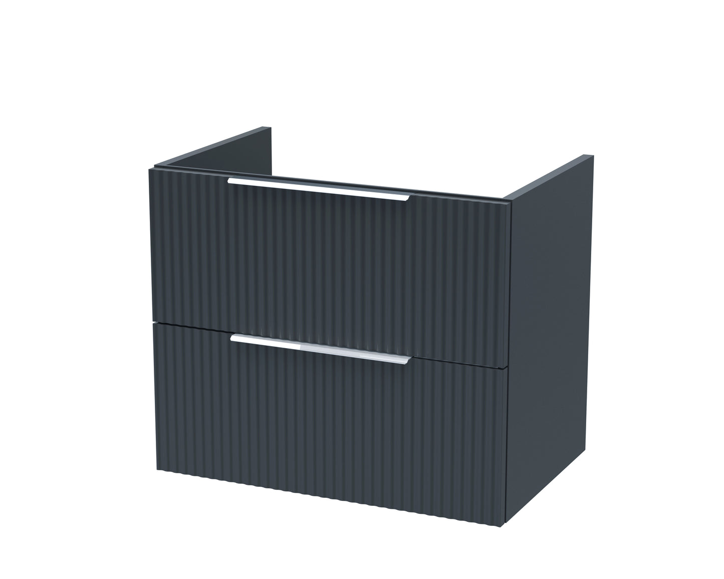 Fluted 600mm Wall Hung 2-Drawer Unit