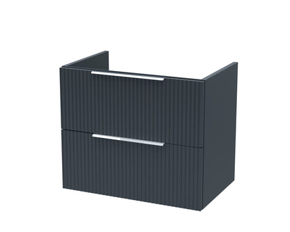 Fluted 600mm Wall Hung 2-Drawer Unit