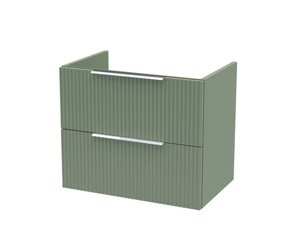 Fluted 600mm Wall Hung 2-Drawer Unit