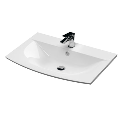 Sarenna Curved 1 Tap Hole Polymarble Basin 700mm