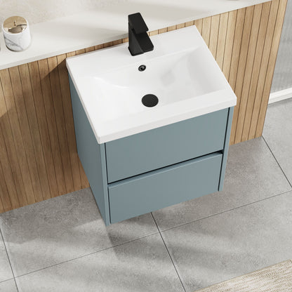 Nuie Havana 500mm Coastal Grey Wall Hung Vanity Unit with Basin