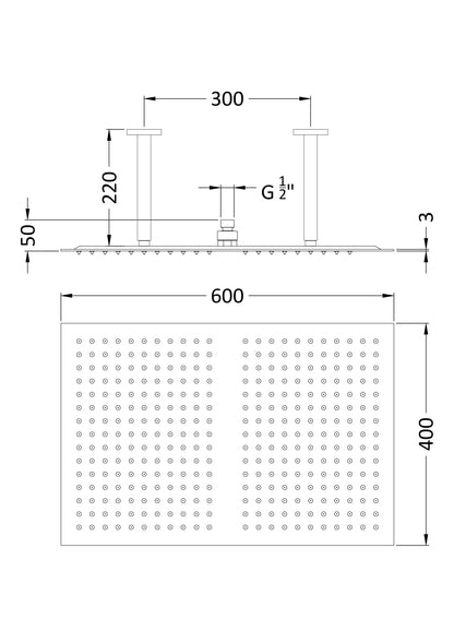 Fixed Shower Heads Ceiling-Mounted Fixed Head