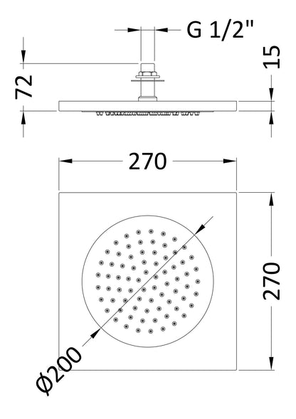 Fixed Shower Heads Ceiling Tile Fixed Head
