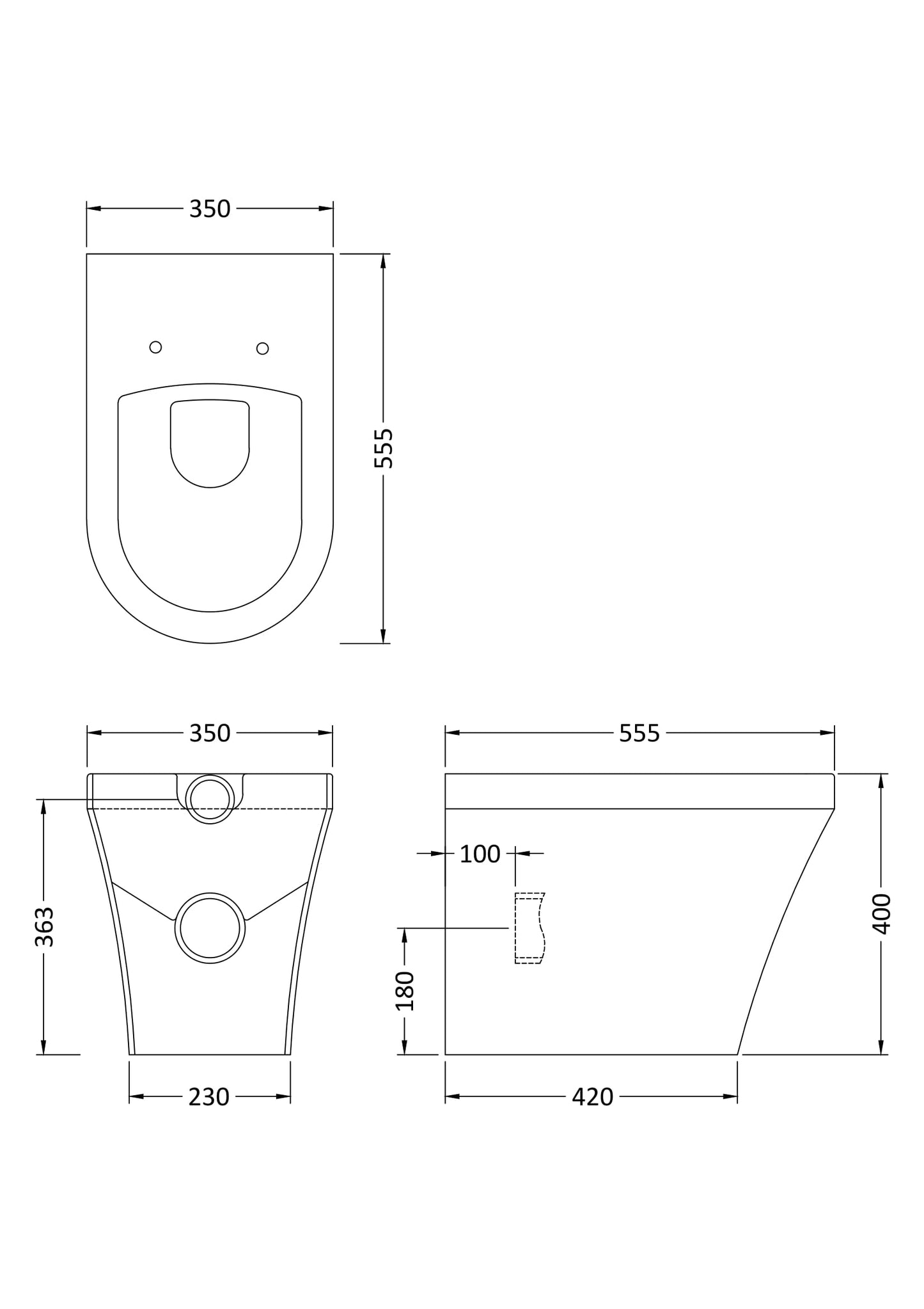 Heacham Round Back to Wall Pan