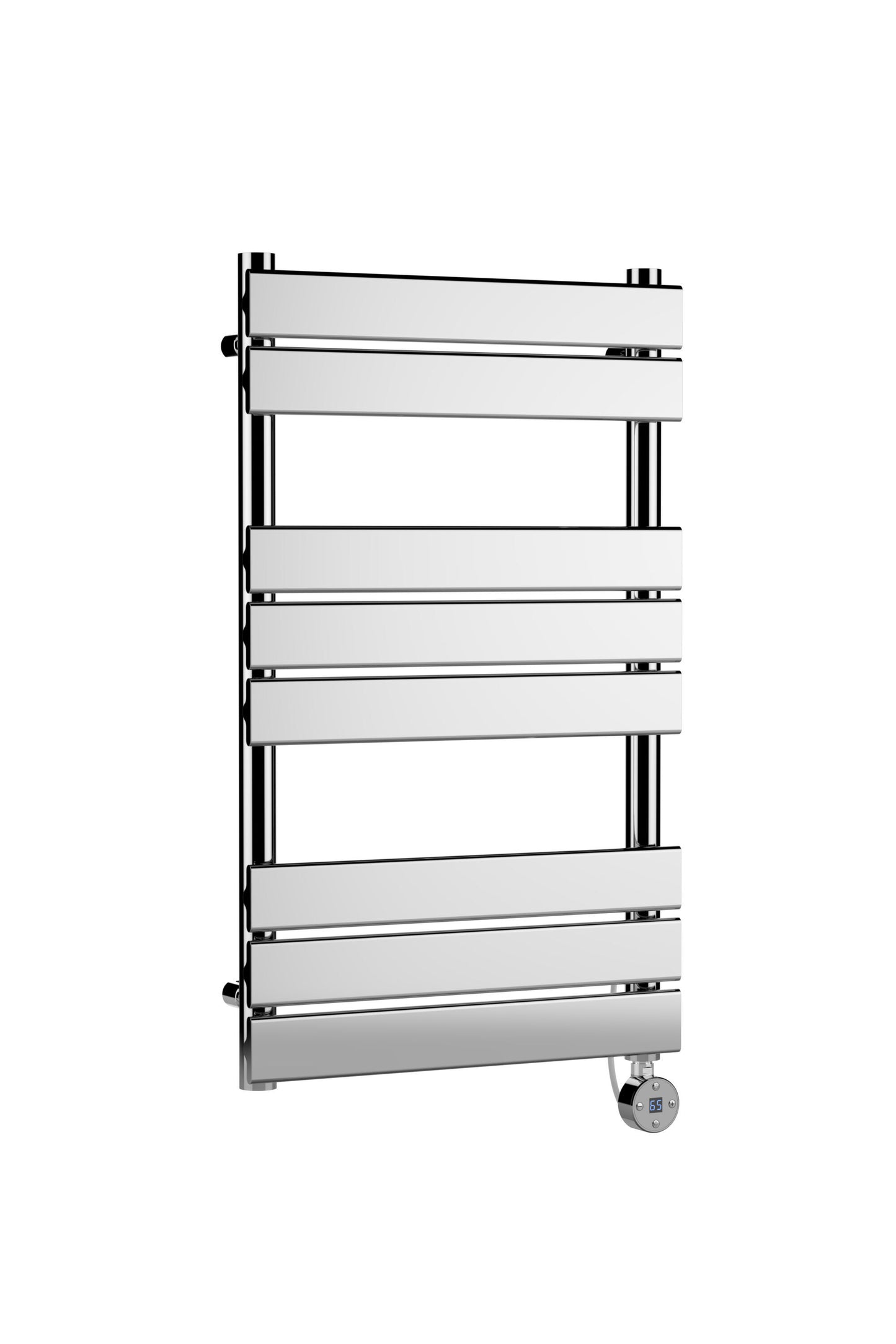 Hudson Reed 840mm x 500mm 8 Bar Chrome Vertical Square Electric Flat Towel Rail