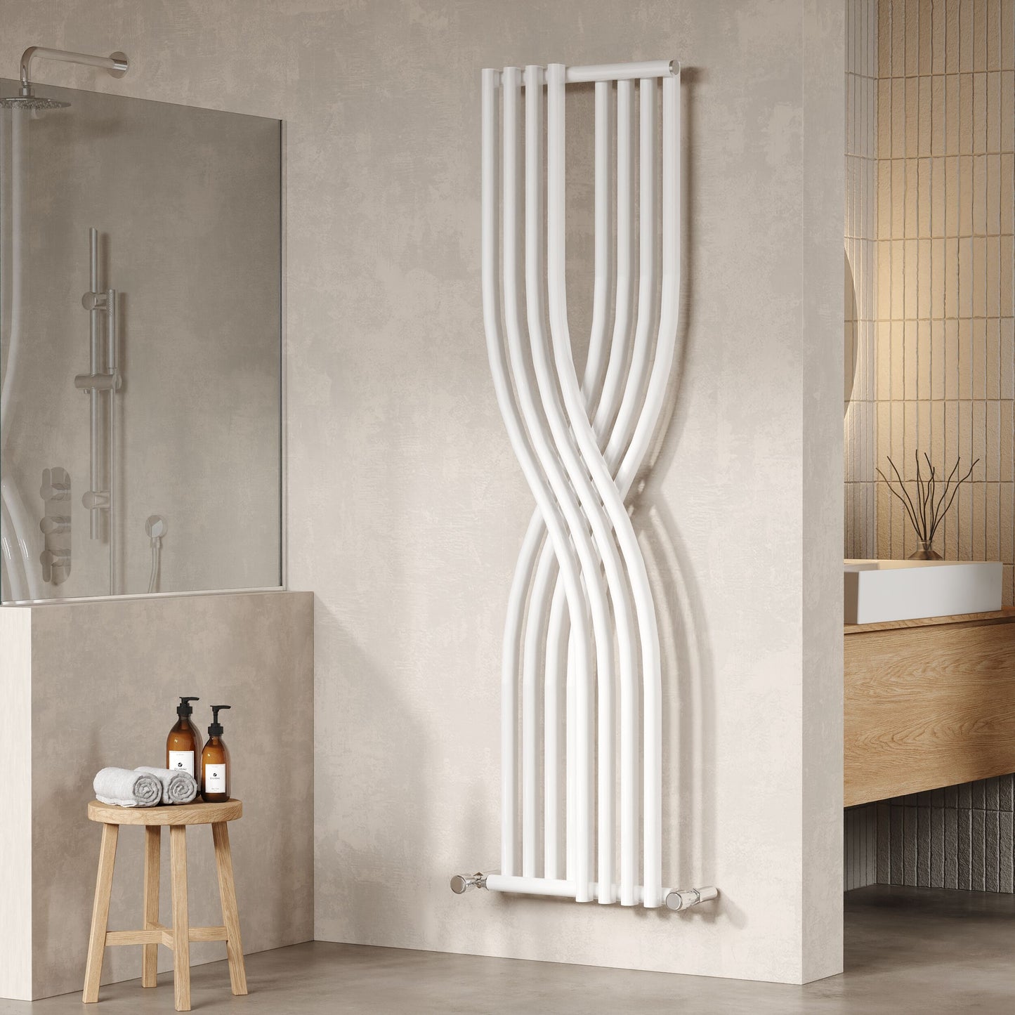 Hudson Reed Xcite 1775mm x 450mm Gloss White Vertical Designer Radiator