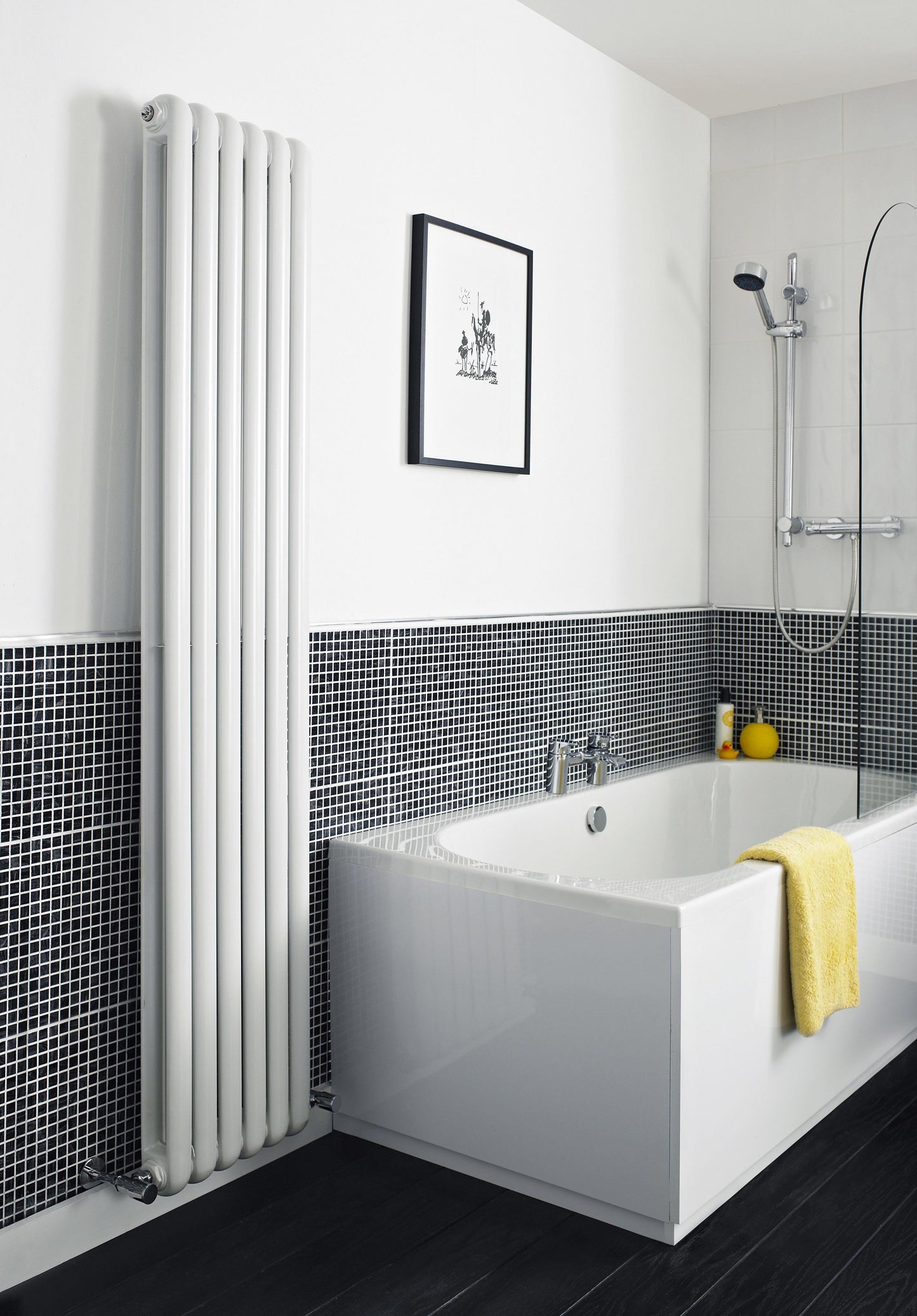 Hudson Reed Salvia 1500mm x 383mm White Vertical Single Panel Radiator