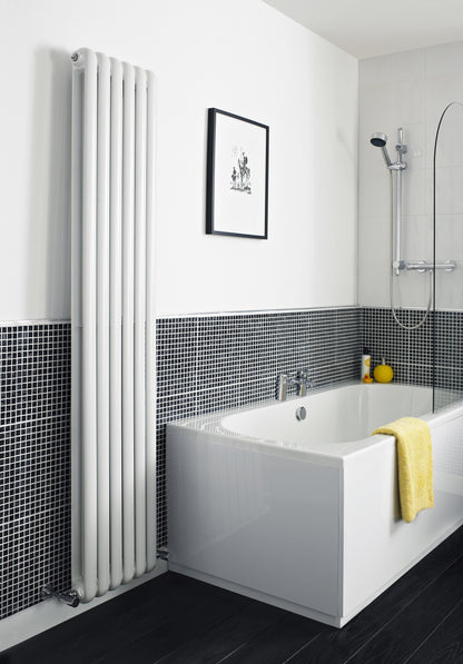 Hudson Reed Salvia 1500mm x 383mm White Vertical Single Panel Radiator