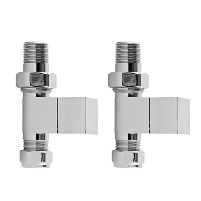Nuie Chrome Straight Radiator Valve Pack (Pairs)