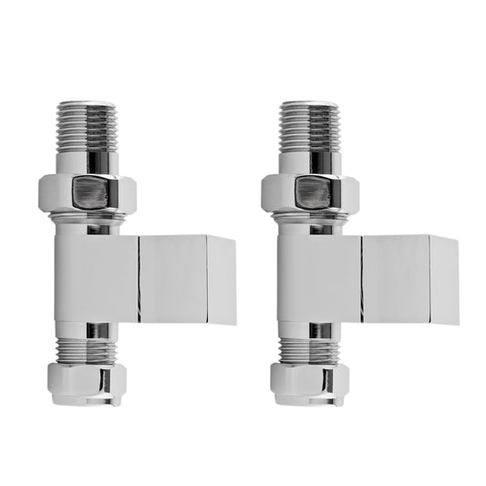 Nuie Chrome Straight Radiator Valve Pack (Pairs)