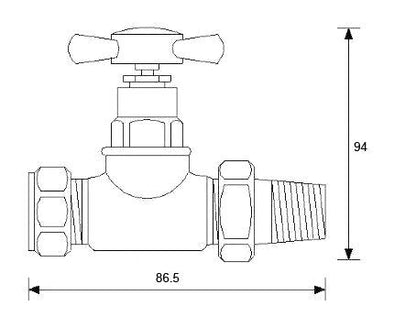 Hudson Reed Chrome Straight Radiator Valve Pack (Pairs)